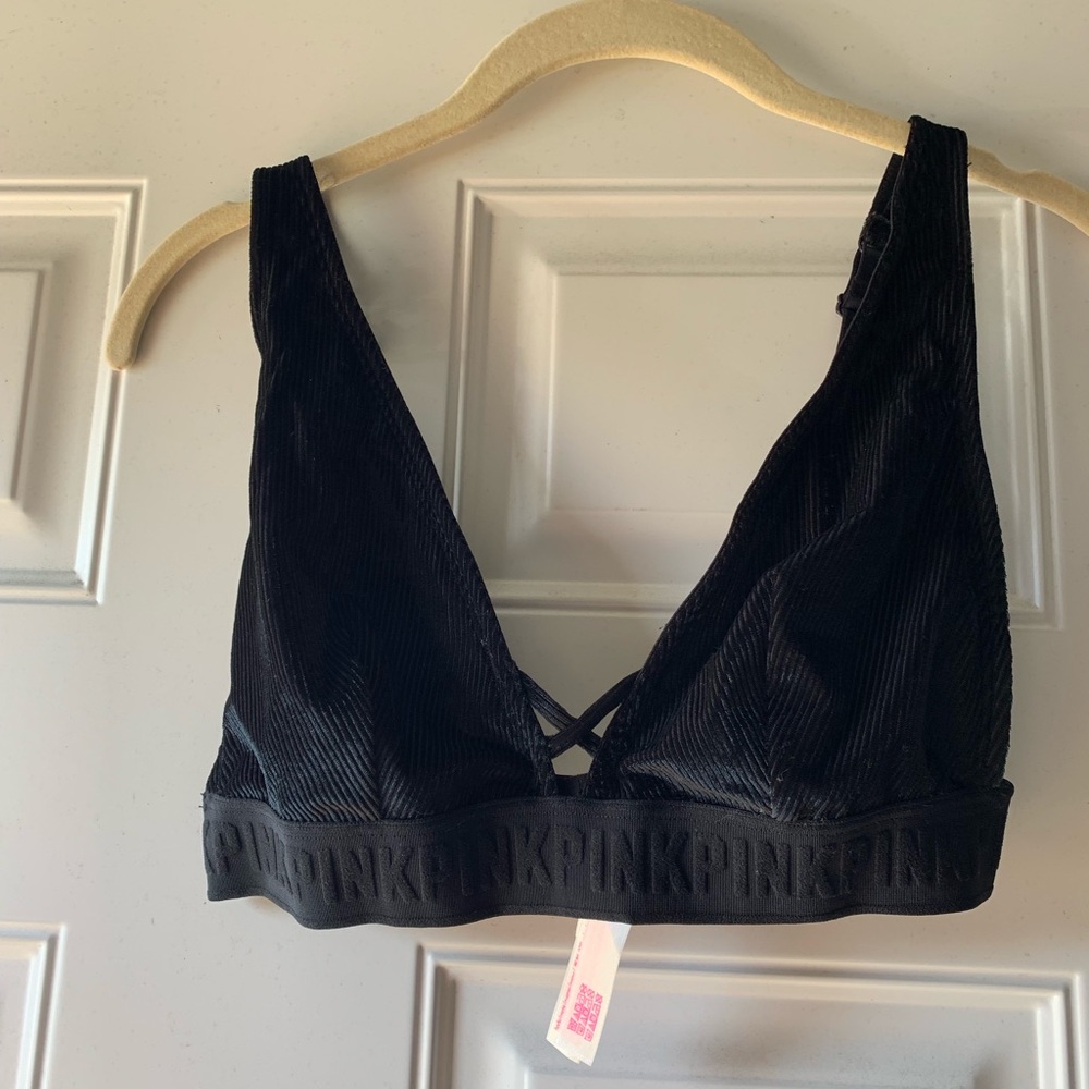 🎀 SALE 4/$20 VS PINK black velvet bralette